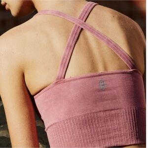 Free People Pink Strappy Crop Top